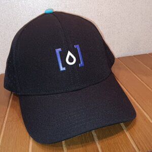 Imprint Engine Black Snapback Hat Cap Purple Blue Accents One Size Adjustable